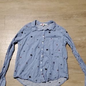 Embroidered button up